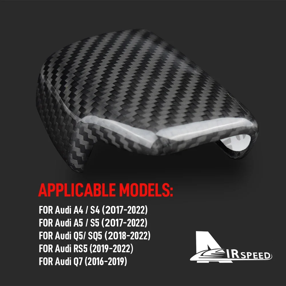 

Hard Dry Carbon Fiber For Audi A4 B9 A5 B9 Q7 4M Q5 FY RHD LHD Sticker Car Gear Shift Knob Cover Accessories Interior Trim
