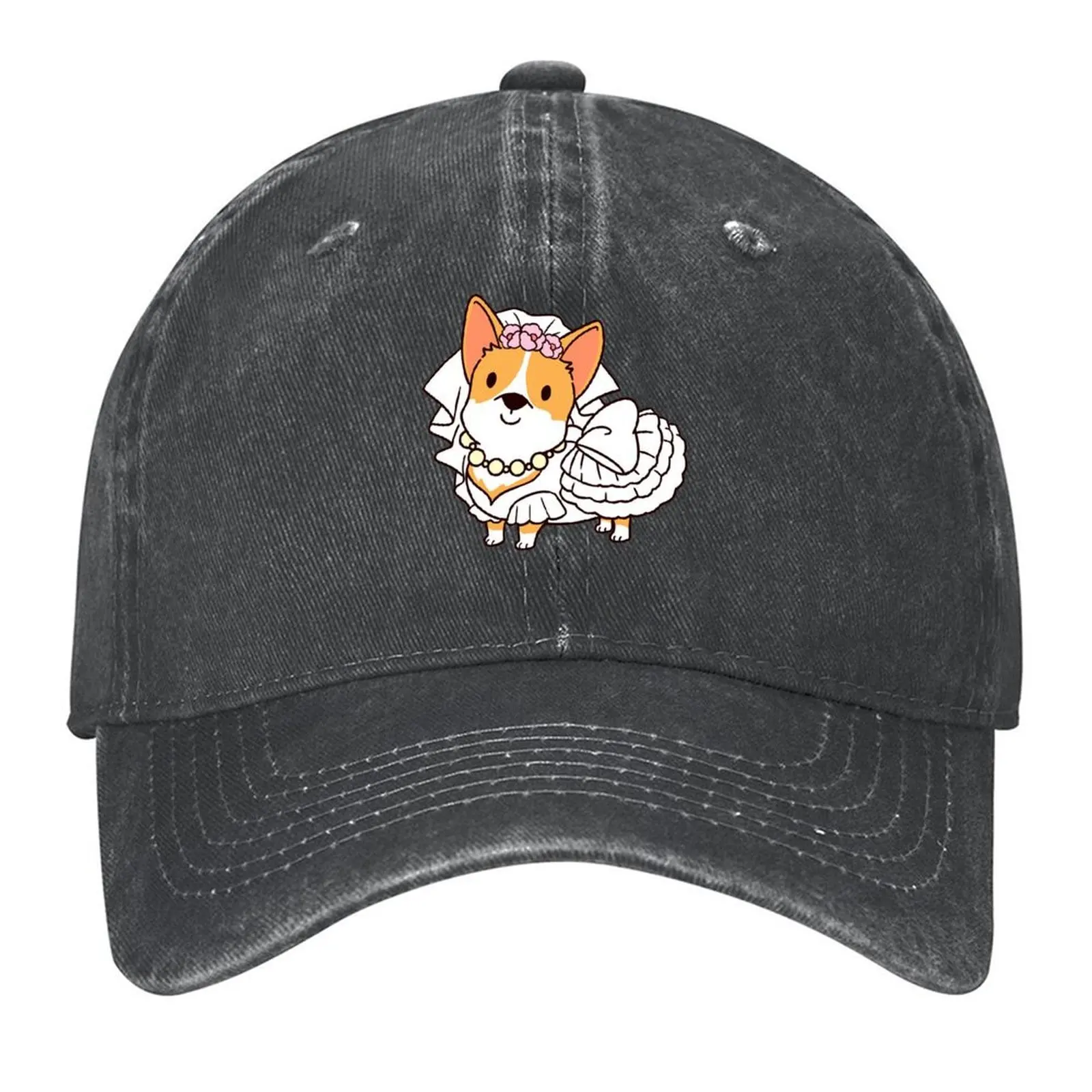 

Bride Corgi Wedding Baseball Cap black Rugby Luxury man cap Golf Hat Man For Man Women's