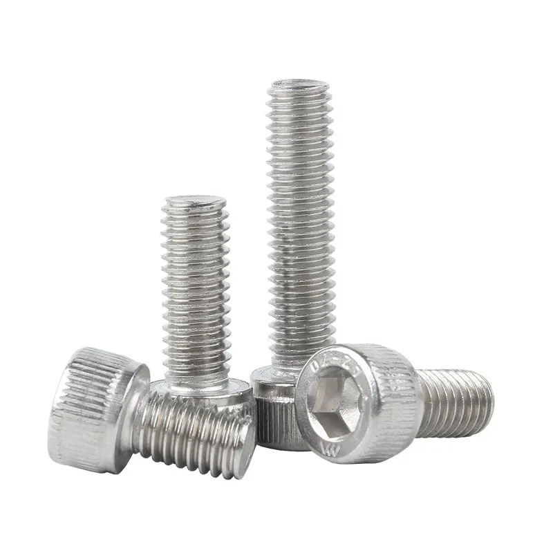 M2.5 Hex Socket Head Cap Screws, DIN912 / GB70 Standard, 304 Stainless Steel, 30/100 Pcs Per Pack