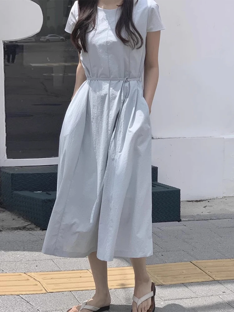 กระโปรงยาวทรงเอเอวสูงสำหรับผู้หญิง รุ่นใหม่ สไตล์เกาหลี ทรงเข้ารูป เหมาะสำหรับใส่ไปทำงานช่วงฤดูร้อน