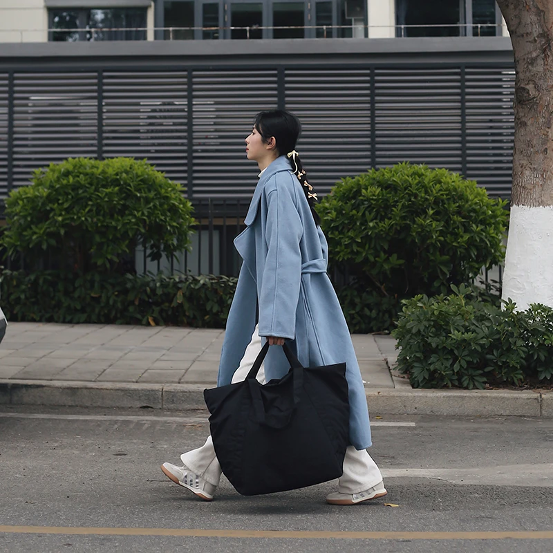 Oversized Washed Nylon Fabric Shoulder Bags For Women Waterproof Durable Big Capacity Shopping Tote 2024 Latest Fashion Handbags