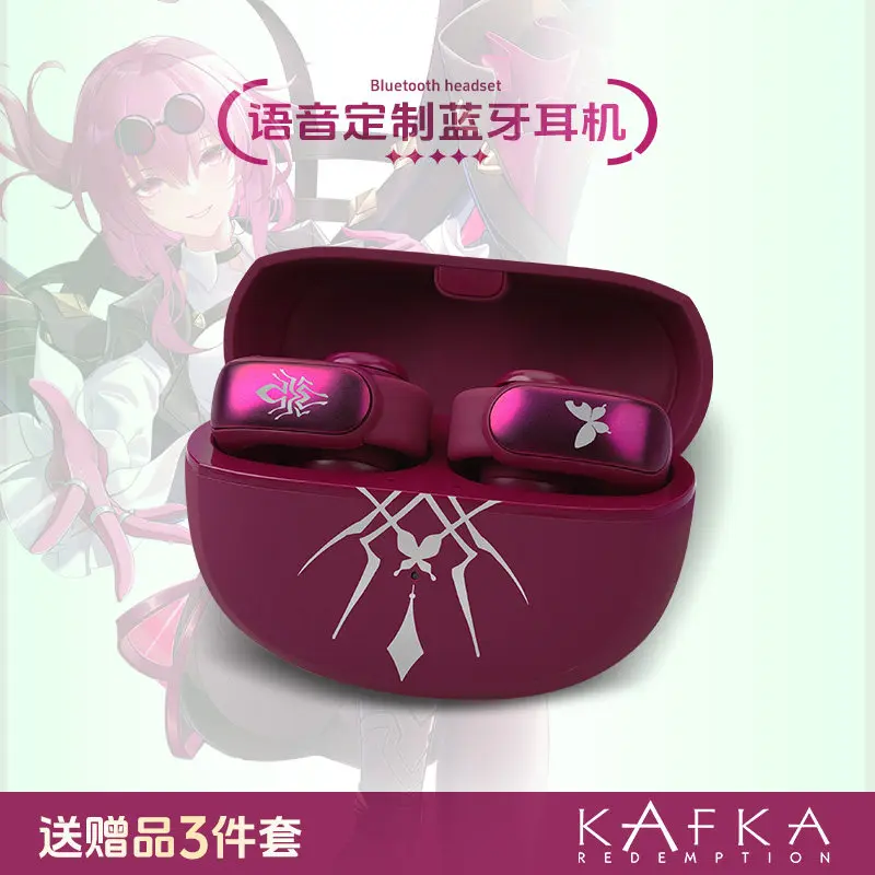 

Беспроводные Bluetooth-наушники Kafka 2D Anime Fanmade с креплением-клипсой и оригинальными голосовыми подсказками