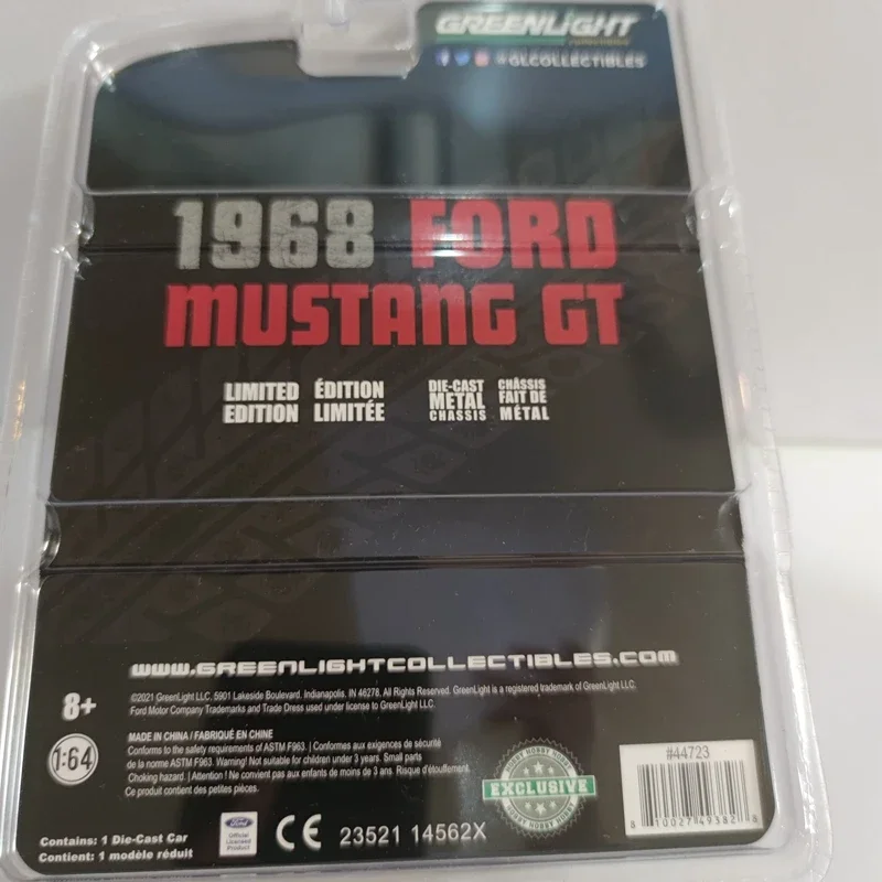 1/64 1968 FORD MUSTANG GT lega metallo pressofuso auto modello veicolo giocattolo per bambini regalo ragazzo