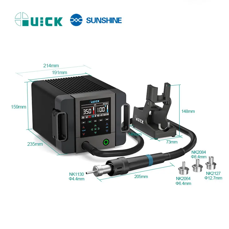 QUICK 861 Pro Max Intelligent Hot Air Rework Station Precise Temperature Control Hurricane Core Lasting Power