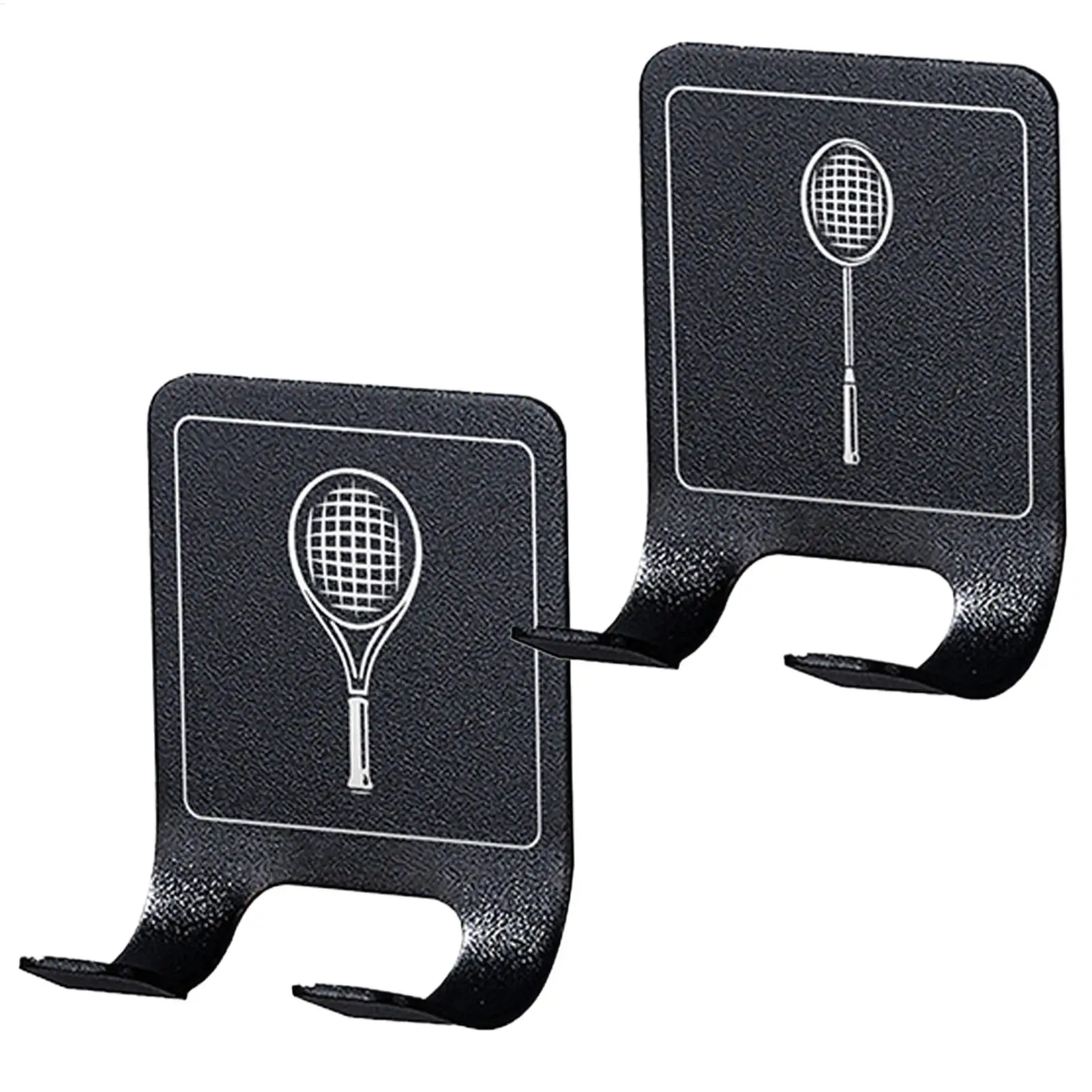 Wall Mounted Racket Organizer Punch-free Vertical Storage Holder Sports Accessory Display Bracket For Tennis Badminton Paddle