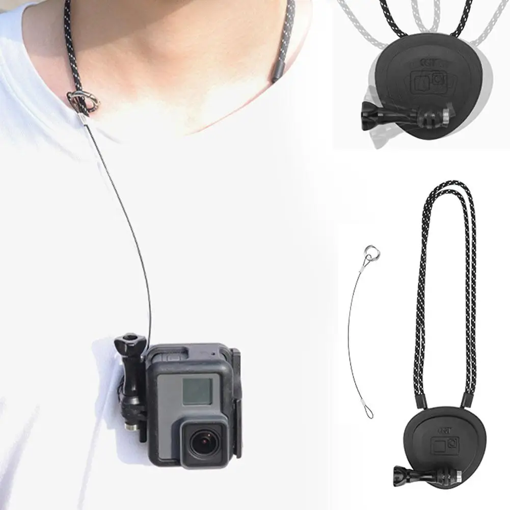 

Magnetic Neck Strap Hold Mount Bracket Adapter With Lanyard for dji Action 4 Pocket 3/Insta360 X4 OSMO 360 Accessories