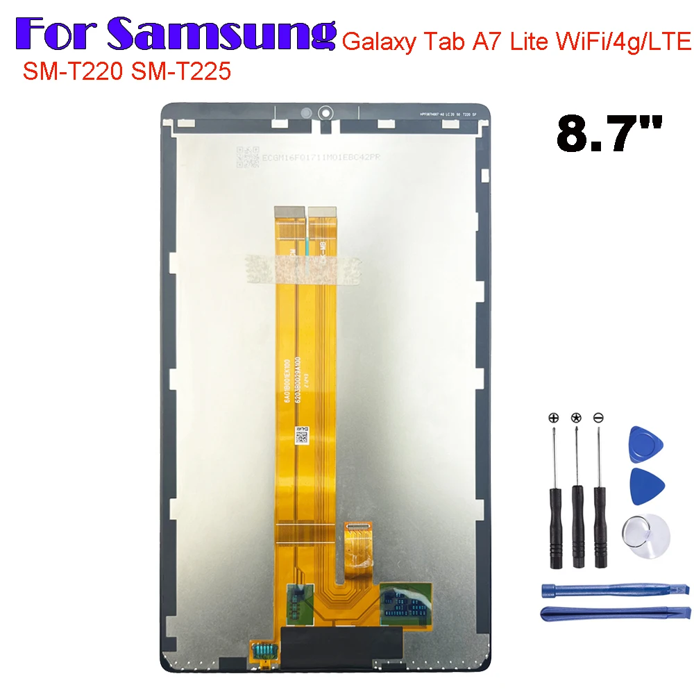 

New 8.7 inch For Samsung Tab A7 Lite 2021 SM-T220 SM-T225 T220 T225 Touch Screen LCD Display Digitizer Glass Panel Assembly