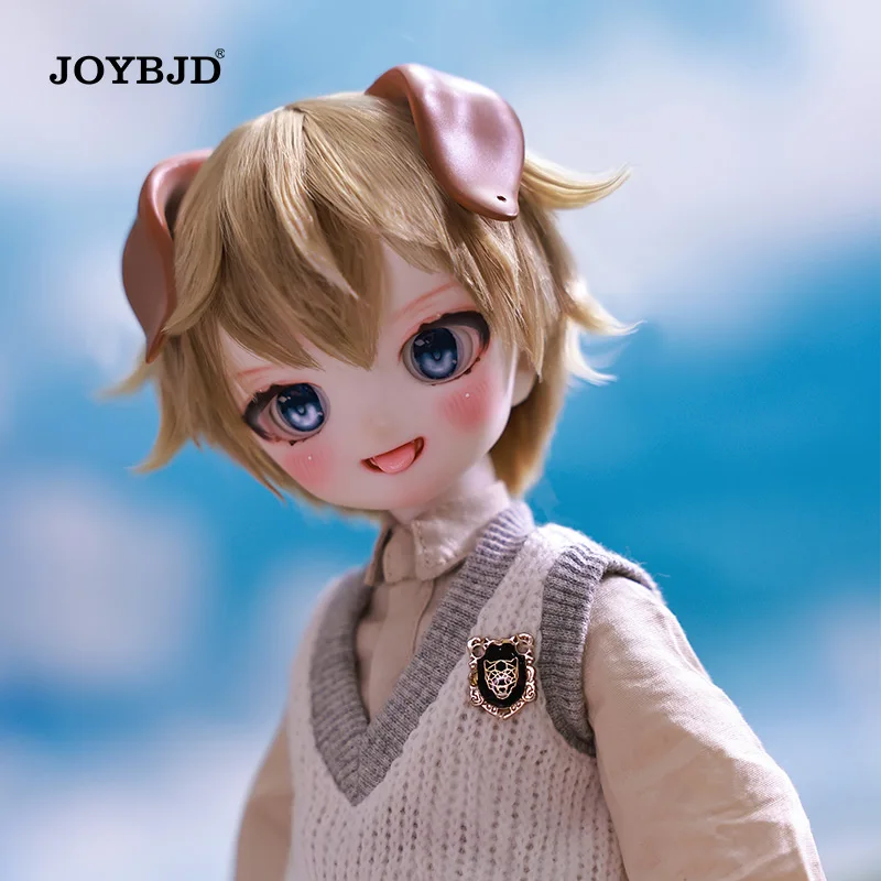 Joybjd Bjd Dolls Elvin 1/4 Autumn Modern Preppy Style Anime Head Dog Ear Accessories Joints Doll Resin Toy DIY Gift Dolls