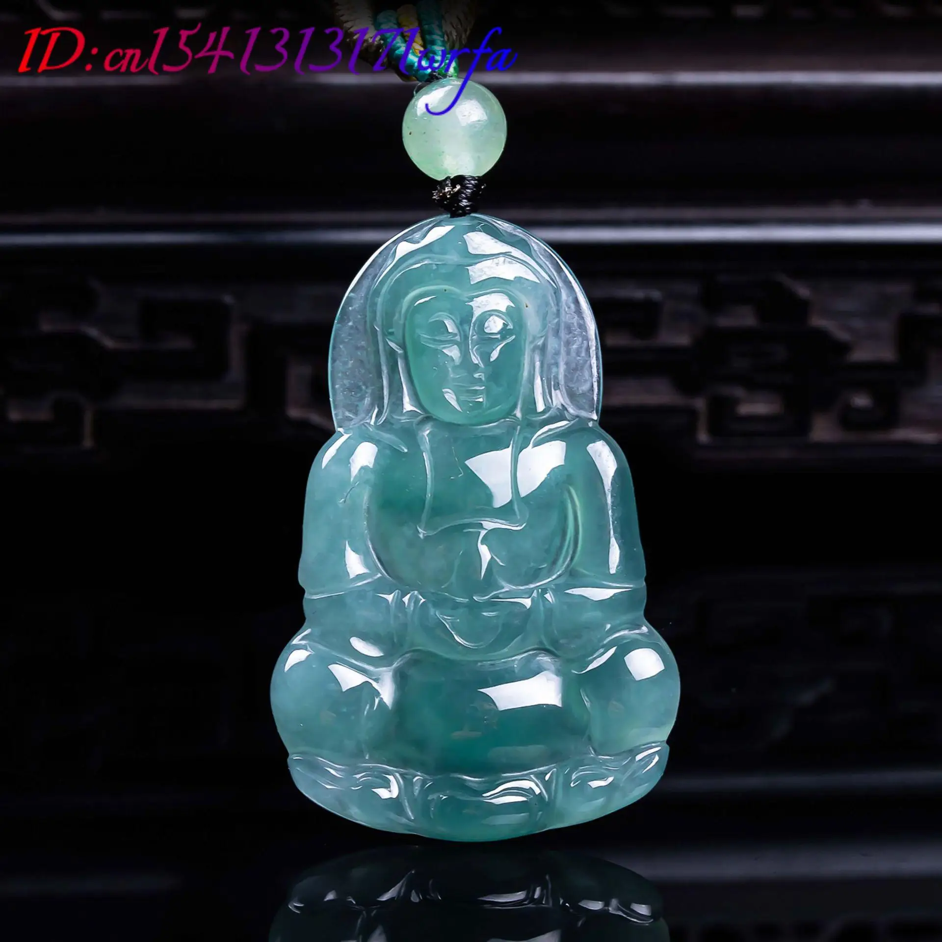 

Natural Burmese Jadeite Guanyin Pendant Necklace Accessories Designer Jewelry Fashion Charm Real Jade Vintage Gifts for Women