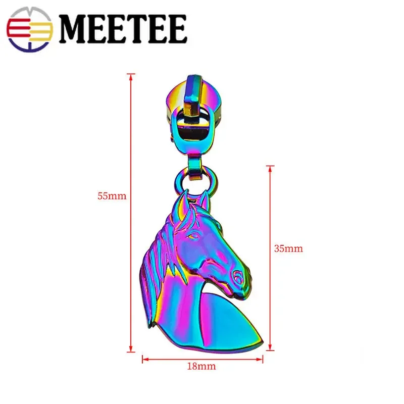 衣類用ジッパー付き金属ジッパースライダー,10個または20個,金属ジッパー,馬の頭,ジッパー,衣類,縫製