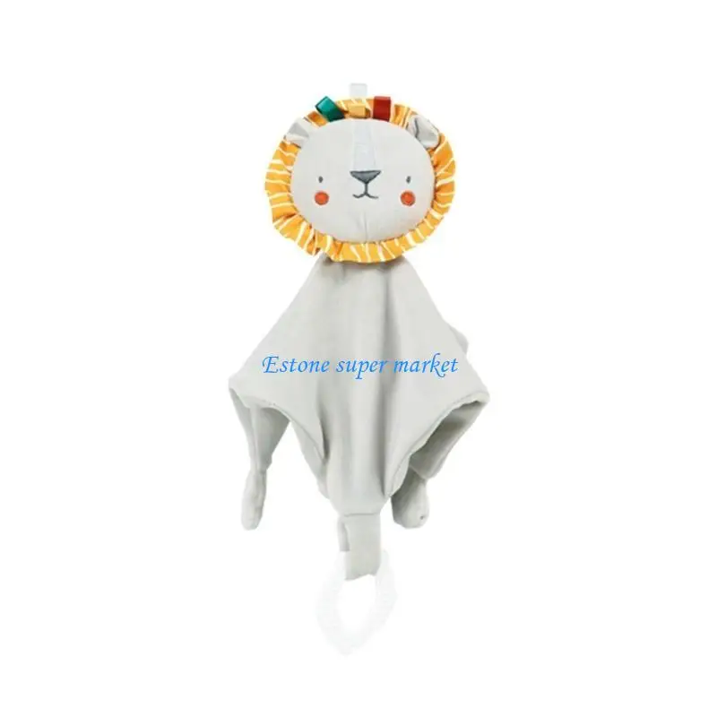 090B الطفل بطانية أمان الحيوان مع عضاضة لطيف لينة أفخم الحيوانات المحشوة بنين بنات هدايا استحمام الطفل تخزين المواد #1