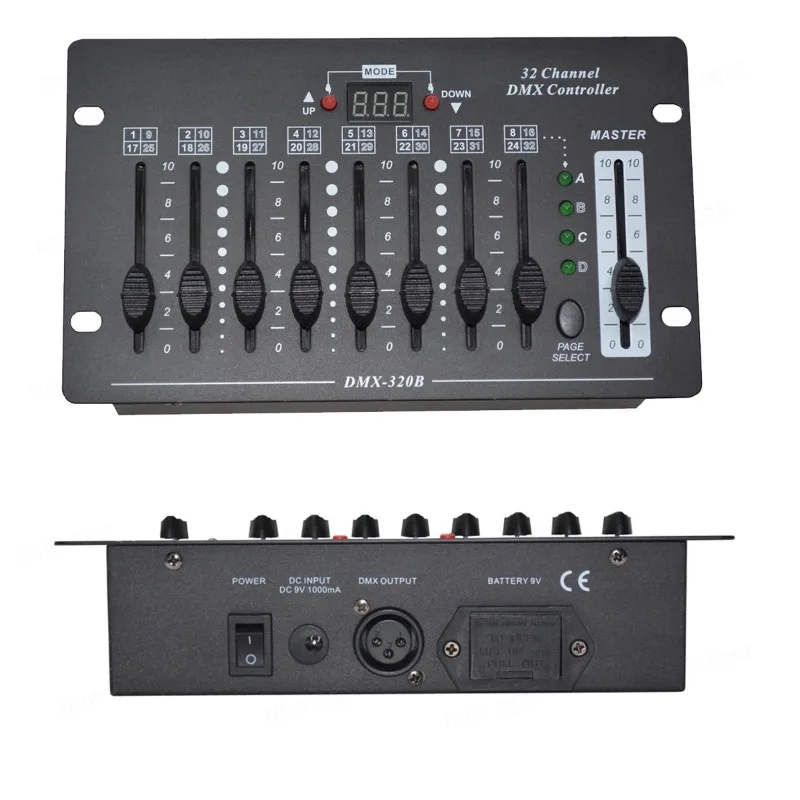 

6 16 32 Channel Simple Mini DMX Controller Battery DMX512 Lighting Console for Computer Light Dimmer