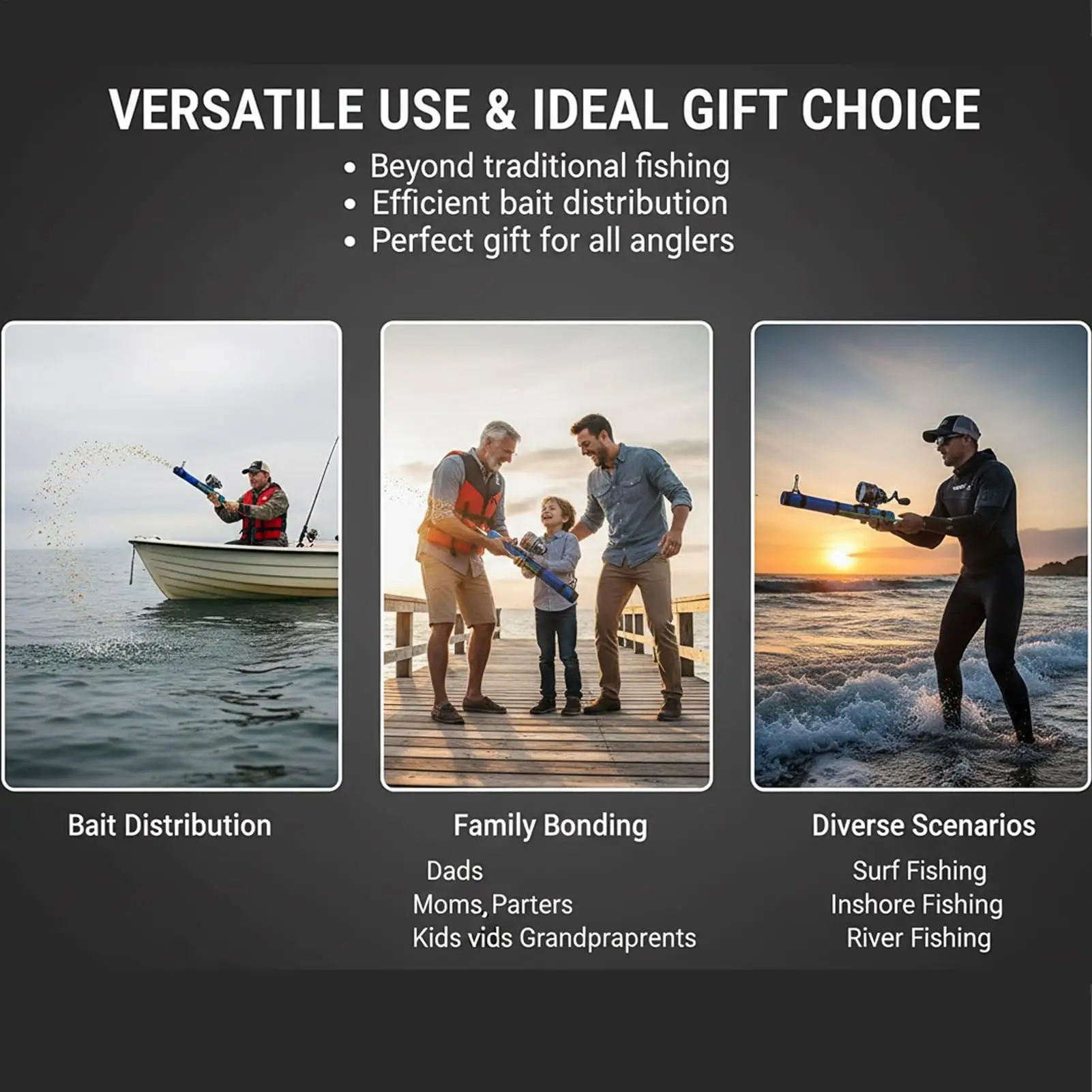 Fishing Pole Slingshot Design Compact Fish Tool With Reel Fishing Catapult Rod for Traveling for Bass Trout Catfish Freshwater view 5