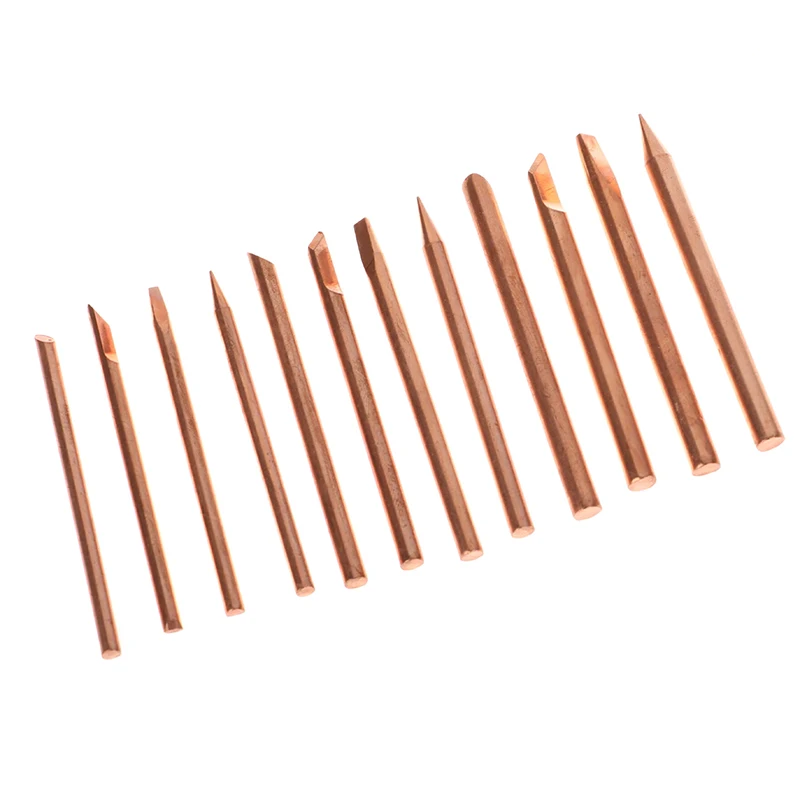 4pcs External Heat Solder Iron Tip B C D K Pure Copper Solder Head 30W 40W 60W Replacement Tip Welder Repair Tools