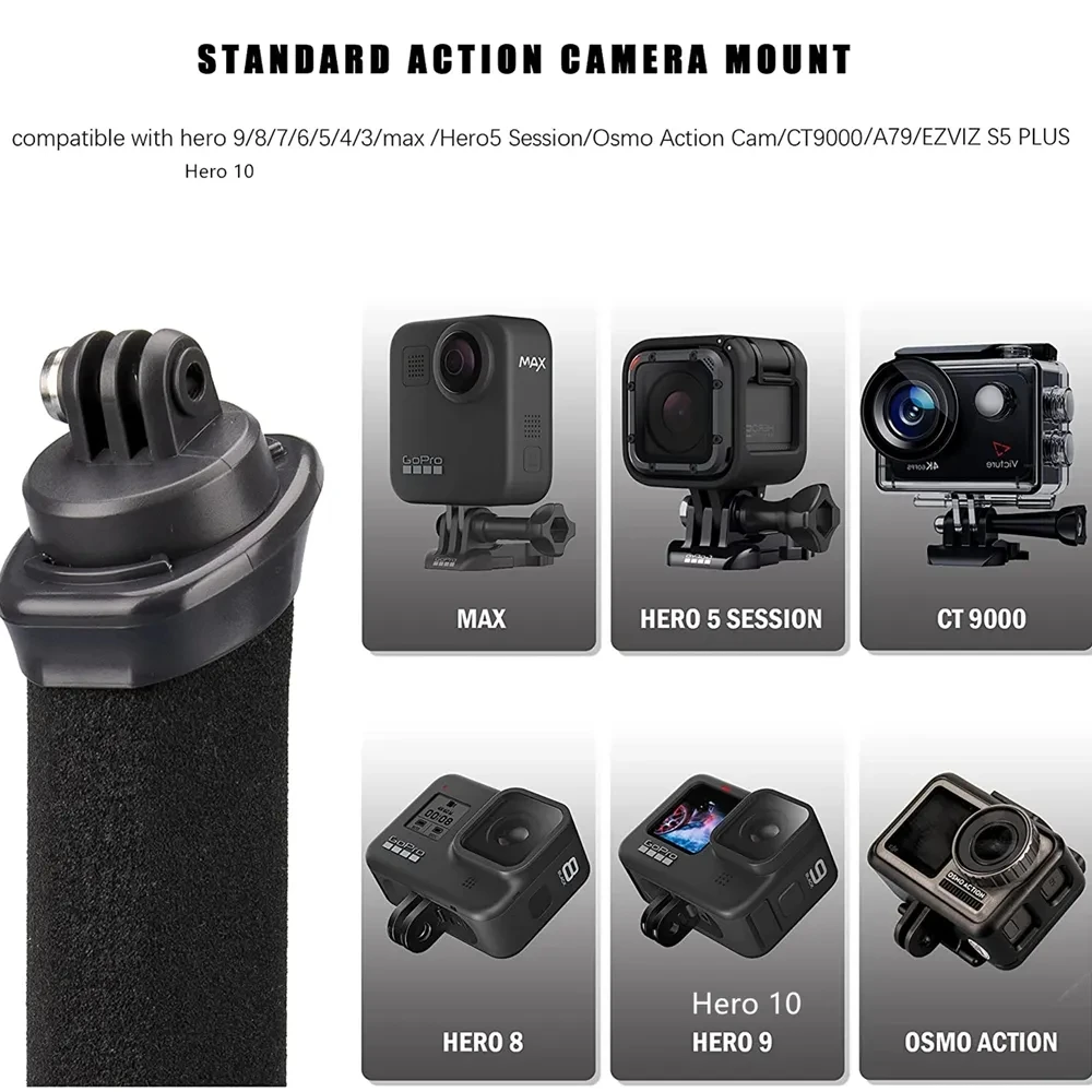 Floating Hand Grip NON-Slip Handle With Quick Release Mount + Wrist Band for Gopro Hero 13 12 11 DJI Action 4 Insta360 Accessory