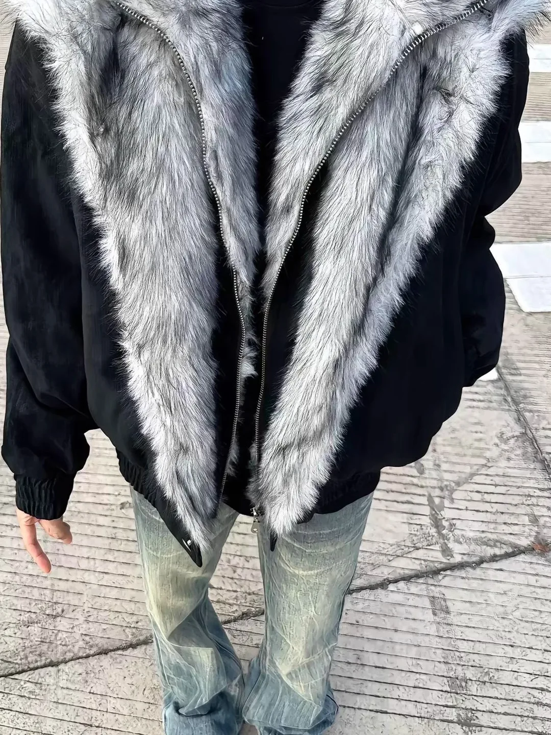 

Trendy Double Layer Plu Stand Collar Men's Jaet Cotton Coat Winter Warm Casual Long Sve Hooded Cleanfit Pure Color