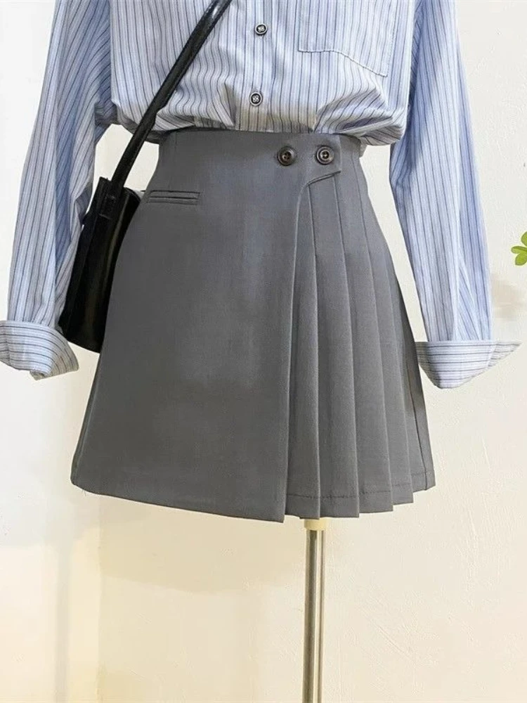 Irregular Pleated Skirt Women High Waist A-Line Mini Summer Short Anti-Exposure Slim Fit Cute Y2K Casual Skirts 2026