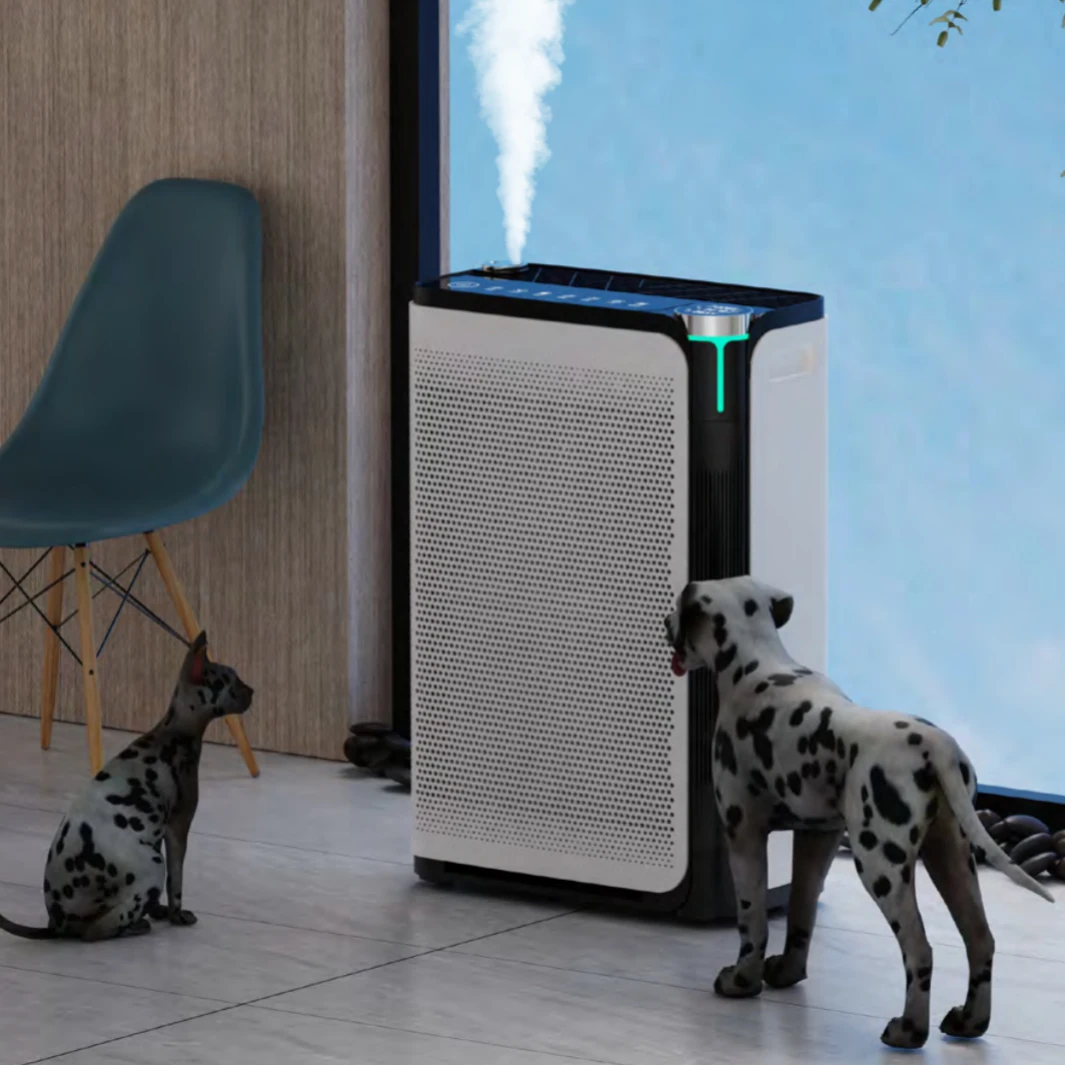 OEM Smart Wifi Control Pet Air Purifier Automatic Pet Deodorizer Pets Hair Air Purifier Cleaner