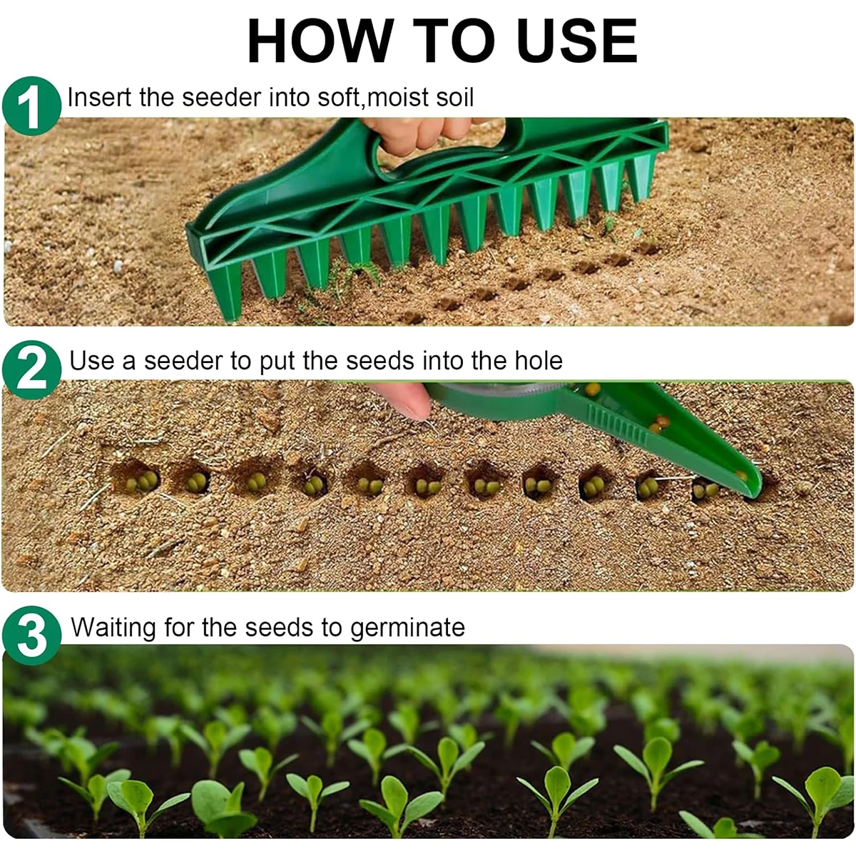 Dispenser Vegetable Flower Grow Gardening Manual Seeder Plant Seeds Sow Bonsai Accessories Garden Plants Vegetables Seed Drill