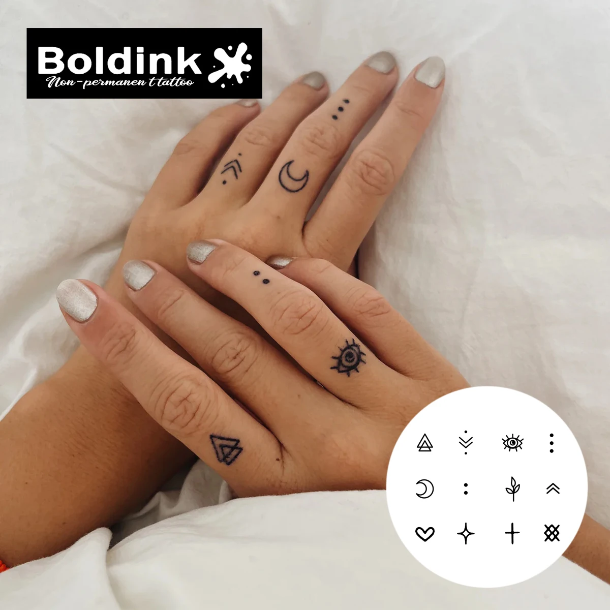 Boldink FingerTemporary Tattoo,Lasts To 15 Days New Technology Magic Waterproof Semi Permanent Sticker.
