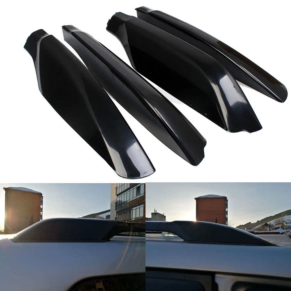 4PCS Roof Rack Cover Luggage Baggage Bar Rail End Protection Lid For Toyota Land Cruiser Prado 150 Fj150 LC150 2010 -2018 2019