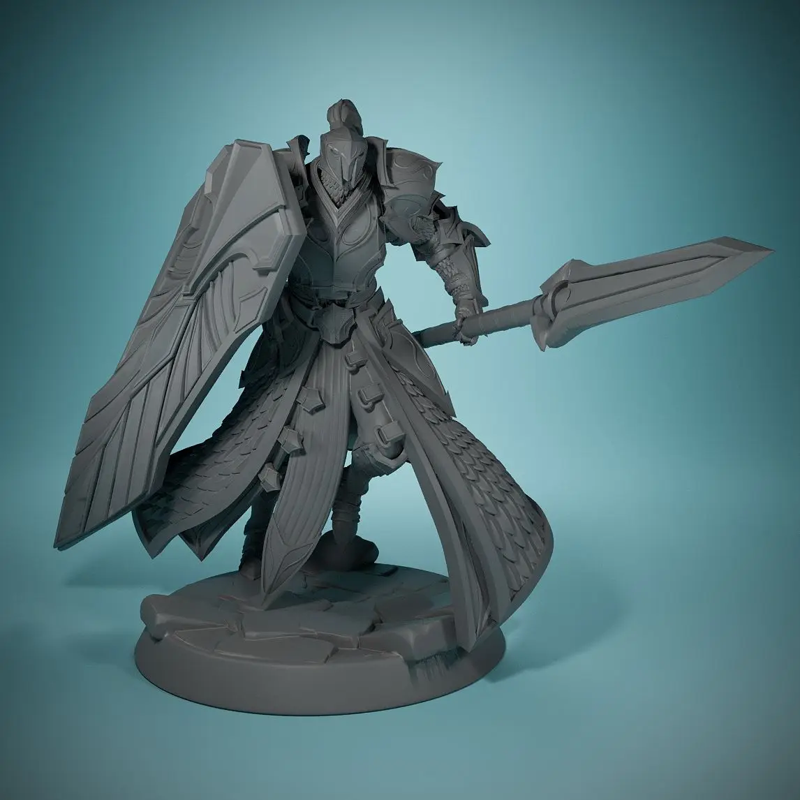 Escudo de guardia de elfo de 56mm, figura modelo blanca de Warrio, estatuilla impresa en 3D, manualidades de decoración en miniatura de autoensamblaje para colorear