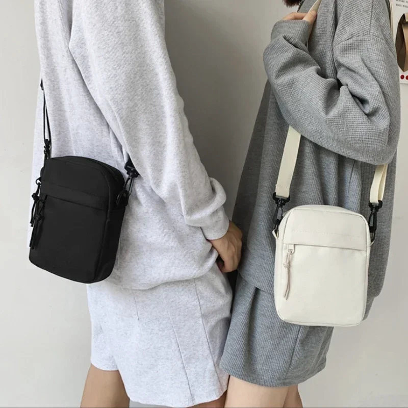 Canvas Women's Crossbody Bag Trend 2024 Oxford Shoulder Handbag Korean Solid Color Student Phone Bag Simple Shopper Bags Purse