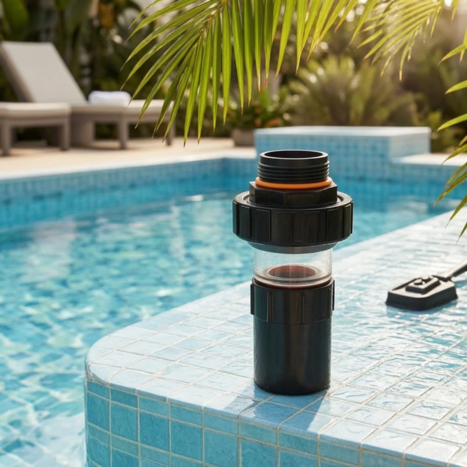 Sand Filter Drain Fitting Leak-Leakproof Drain Fitting with Transparent Body Adapter Compatible Part Easy to Install