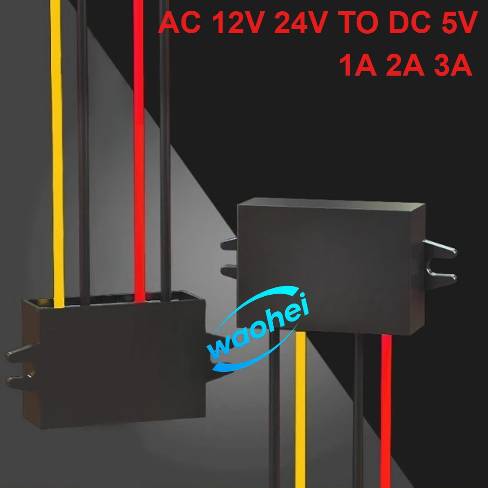 AC to DC Converter 12V 24V to 5V 1A 2A 3A 4A 5A Power Converter AC 12V to DC 5V 5A 25W  Buck Voltage Regulator Module for LED