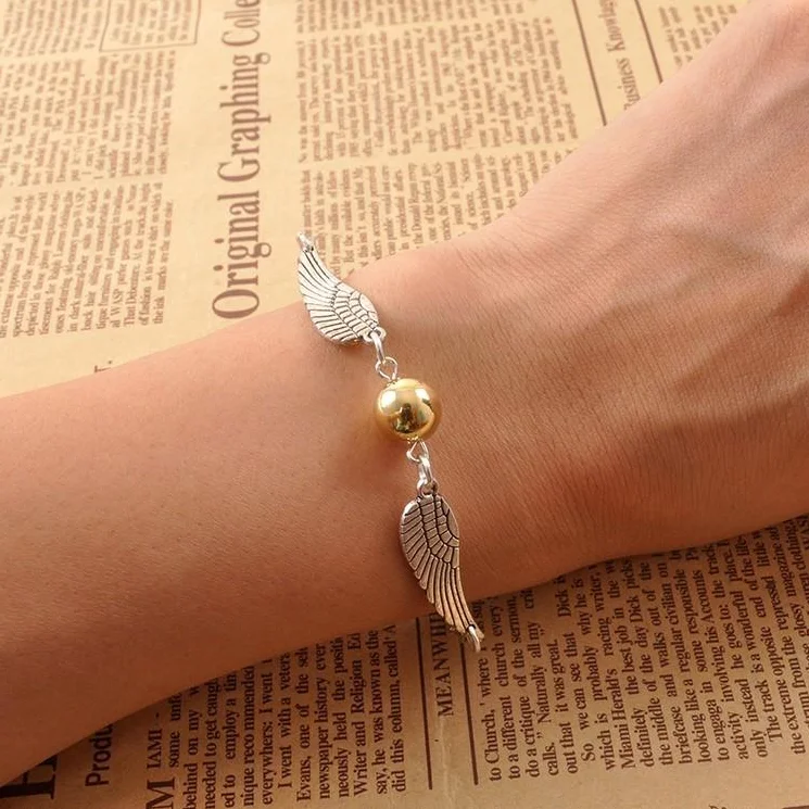 Harry Potter Golden Snitch Bracelet Necklace Creative Snitch Necklace Alloy Harry Potter Retro Deathly Hallows Alloy Gift