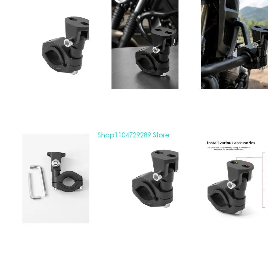 D8KE Motorcycle Fork Lamp Bracket for 22-32mm Guard Bar Light Positioning