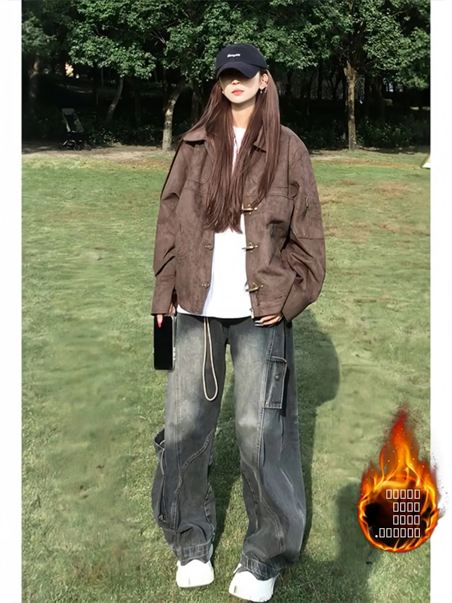 

Мужские джинсы American Sle: дизайнерские, в стиле High Street, рабочие, прямые, широкие, длинные брюки для зимы и осени, с эффектом потертости и рваными деталями.