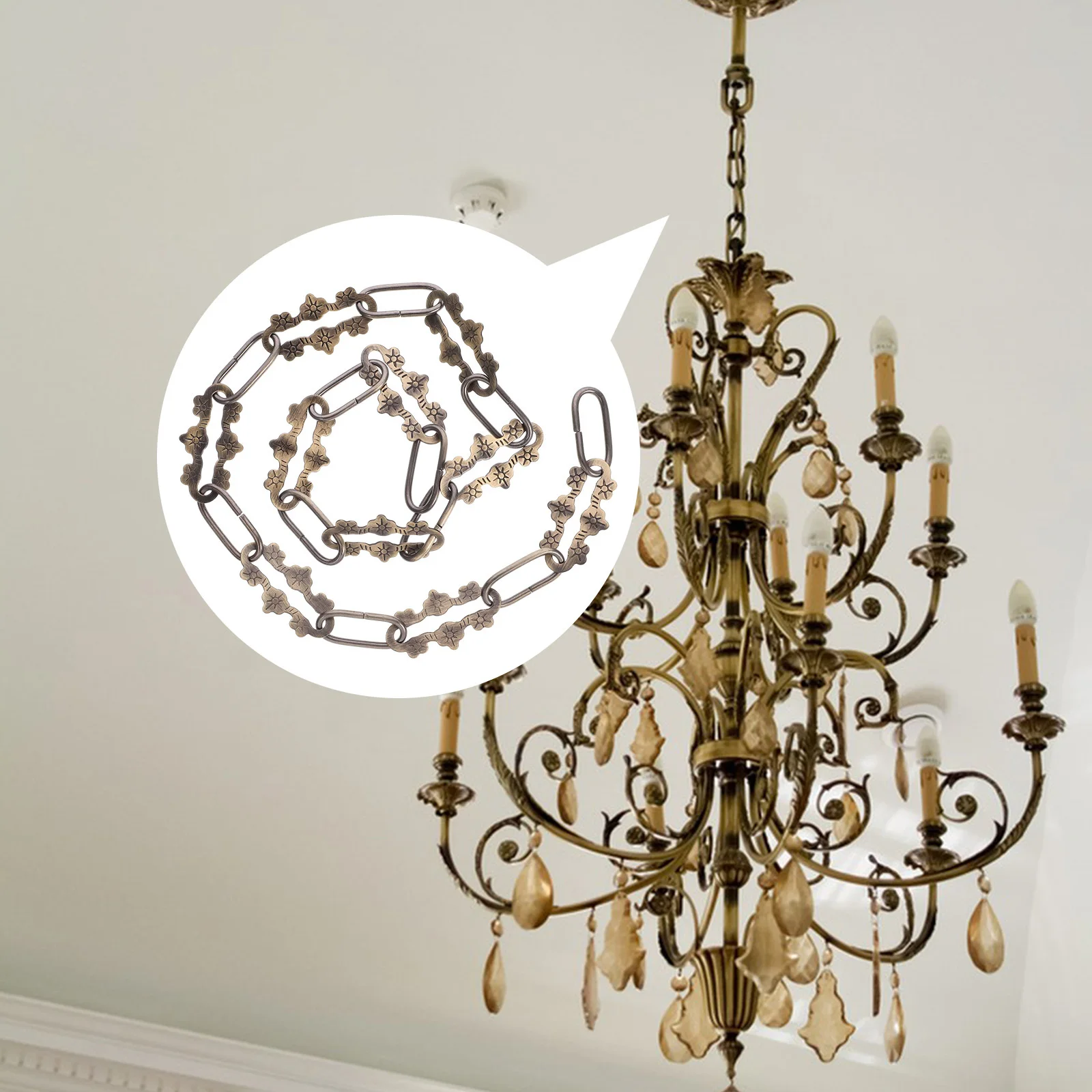 

Adjustable Metal Lighting For Home Pendant Lamp Hanging Extension Decorative Chandelier Chain Ceiling Lamp Fixture Chain