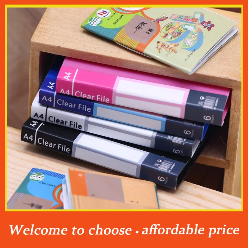**1pc new 1:12Dollhouse Miniature Simulation File Book Folder Binder Furniture Home Model Decor Toy Doll House Accessories