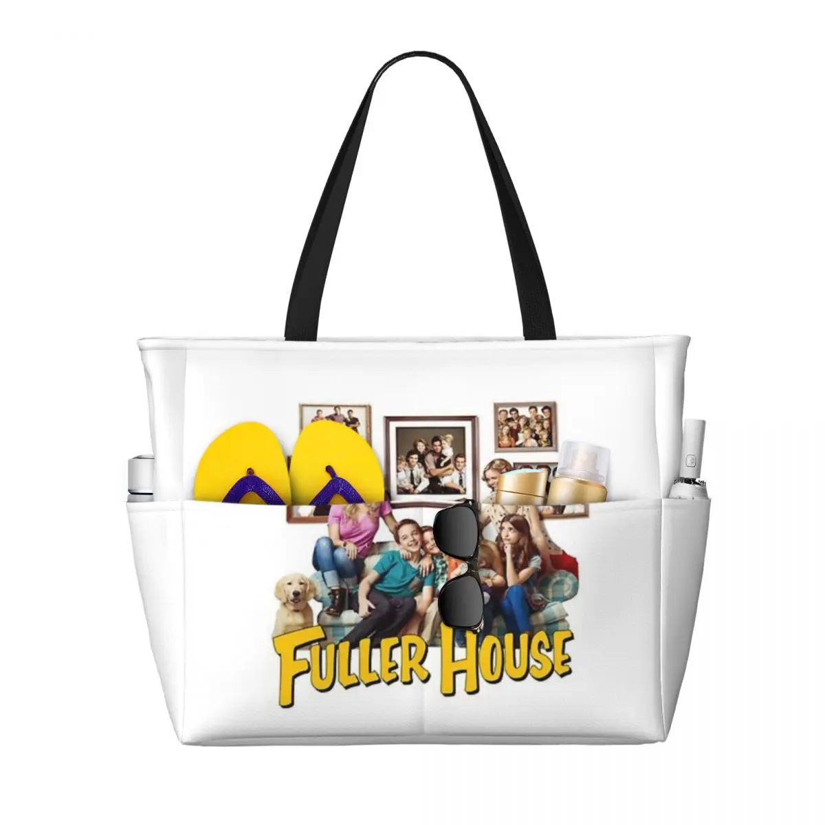 Fuller House Cast Merch bolsa de viaje de playa, bolso de mano Popular de gran capacidad, bolso de hombro de viaje, patrón multiestilo