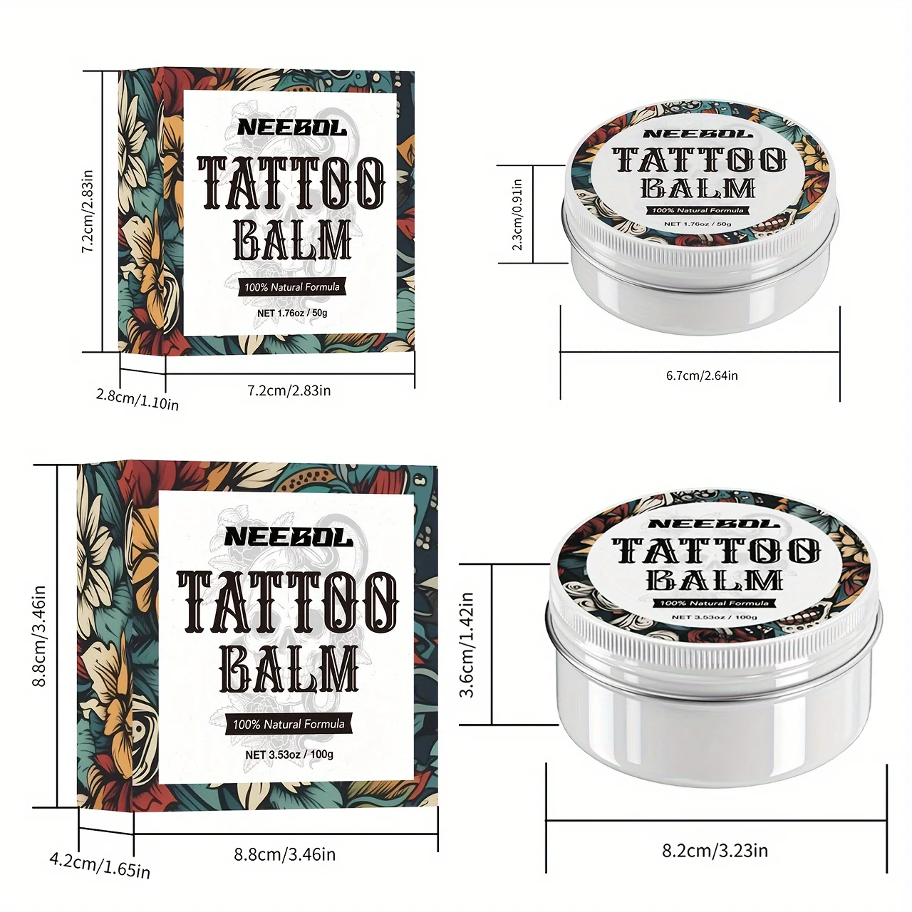 1pc, Tattoo Aftercare Butter Balm, Tattoo Ink Color Enhancement, Old & New Tattoo Moisturizer,Cream With Natural Ingredients