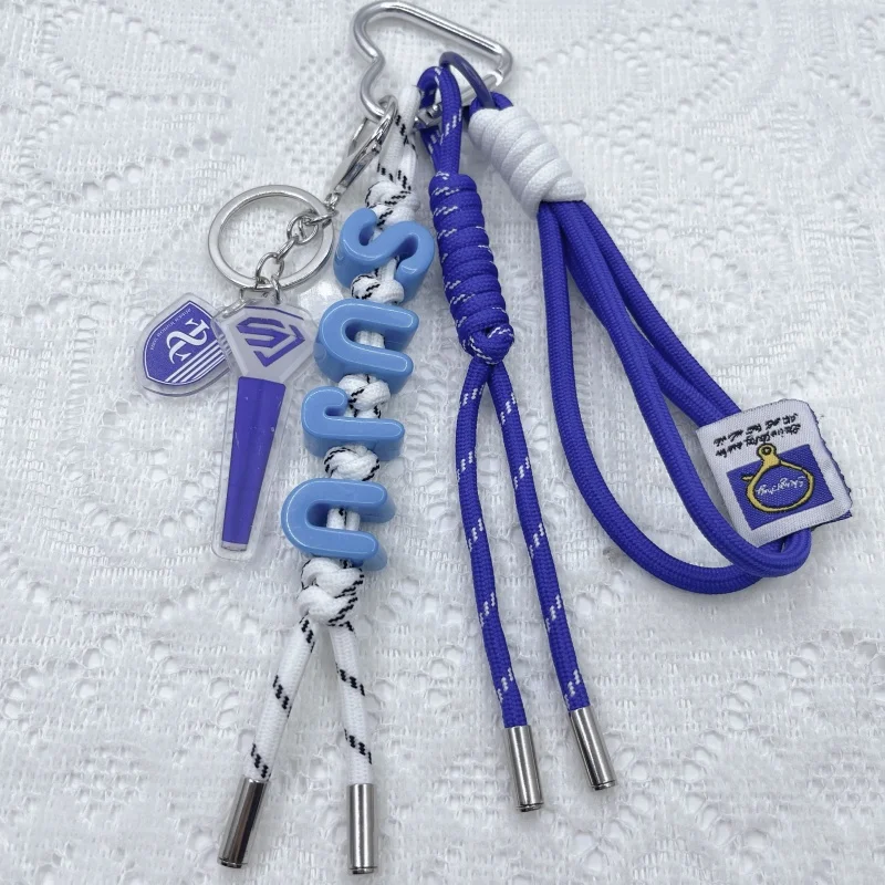 Kpop المعبود سوبر جونيور اليدوية حبل المنسوجة المفاتيح الحفل دعم قلادة الديكور ظهره المفاتيح قلادة المشجعين هدية