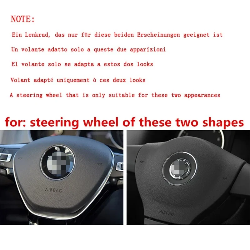 1PC Car Styling Steering Wheel Emblem Decorative Circle Ring Accessories Case For Volkswagen VW Golf 4 5 Polo Jetta Mk6 Covers