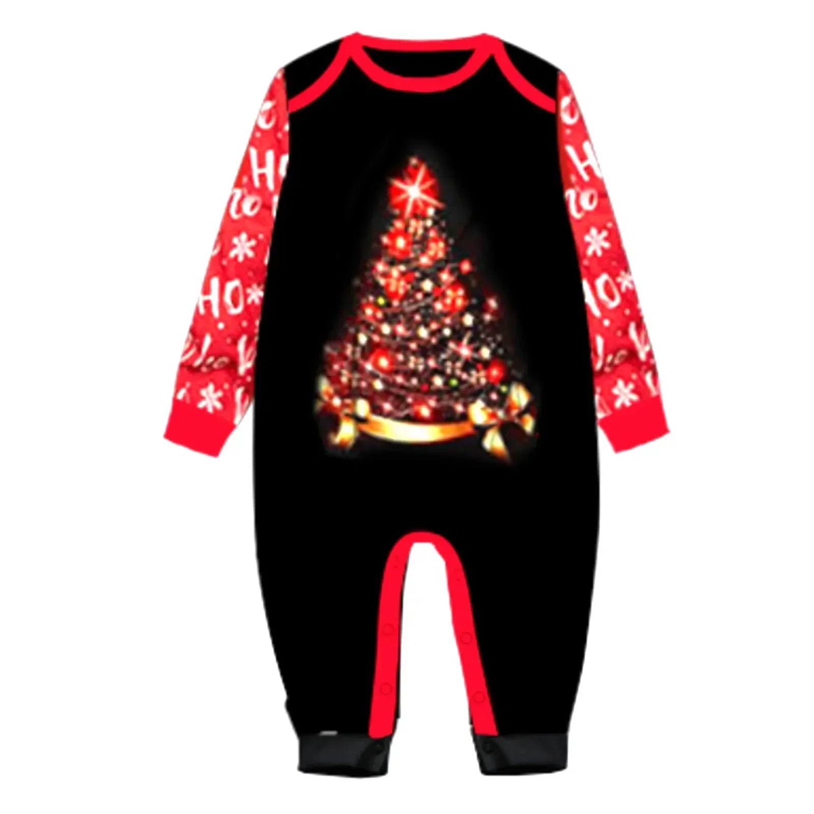 Pajamas Black Christmas Family Pants Home Tree Letter Sleep Autumn Clothes Long Matching Wear Sets Tops Sleeve Print