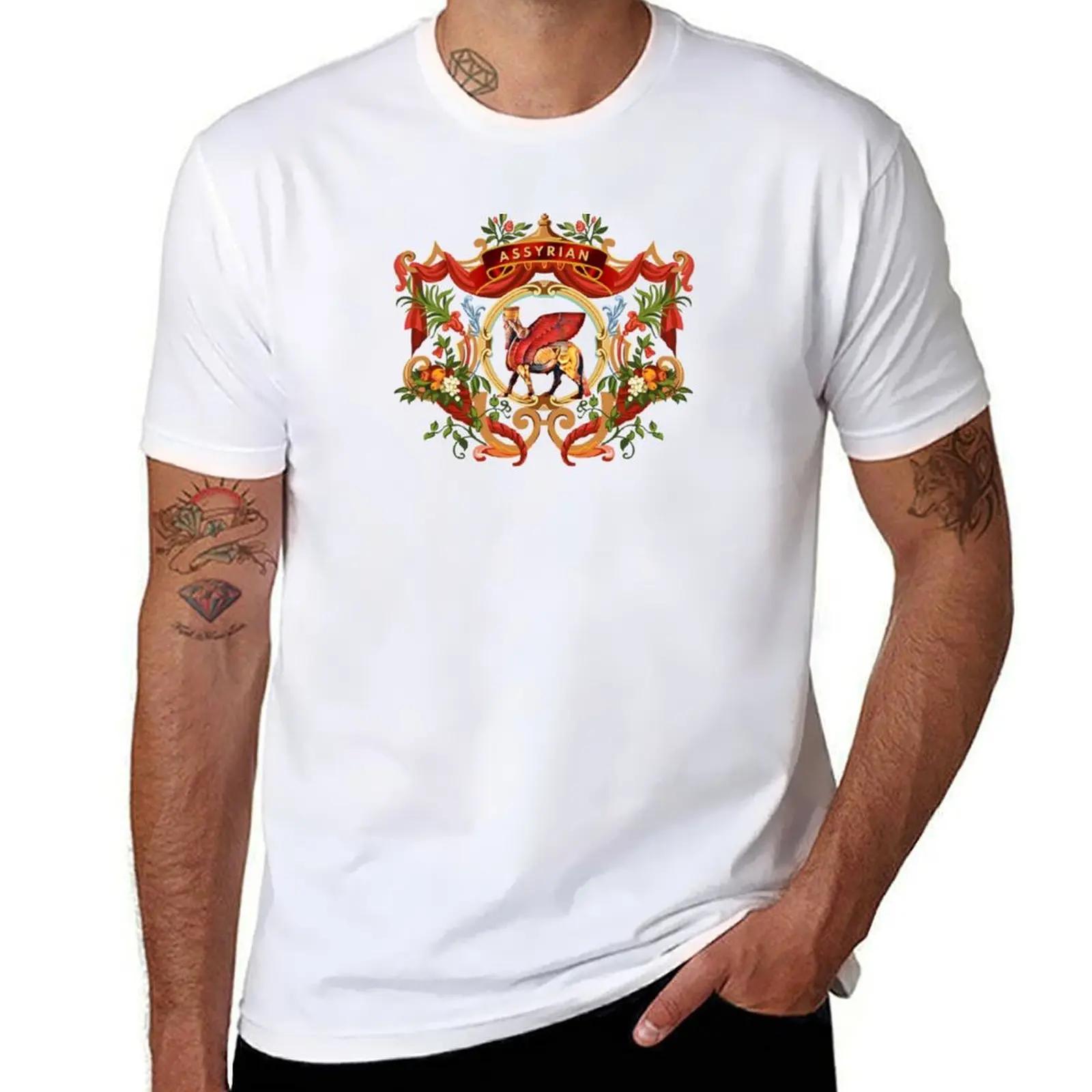 

Assyrian Lamassu Decoration T-Shirt t shirts for man cotton soft anime t shirts for man T-Shirt
