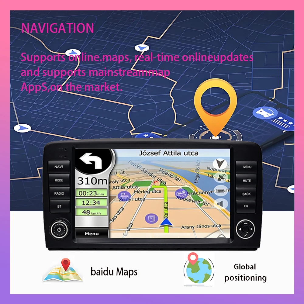 لمرسيدس بنز R-Class (W251 R280 R300 R320 R350) أندرويد 13 راديو السيارة Carplay أندرويد مشغل فيديو الوسائط المتعددة التلقائي