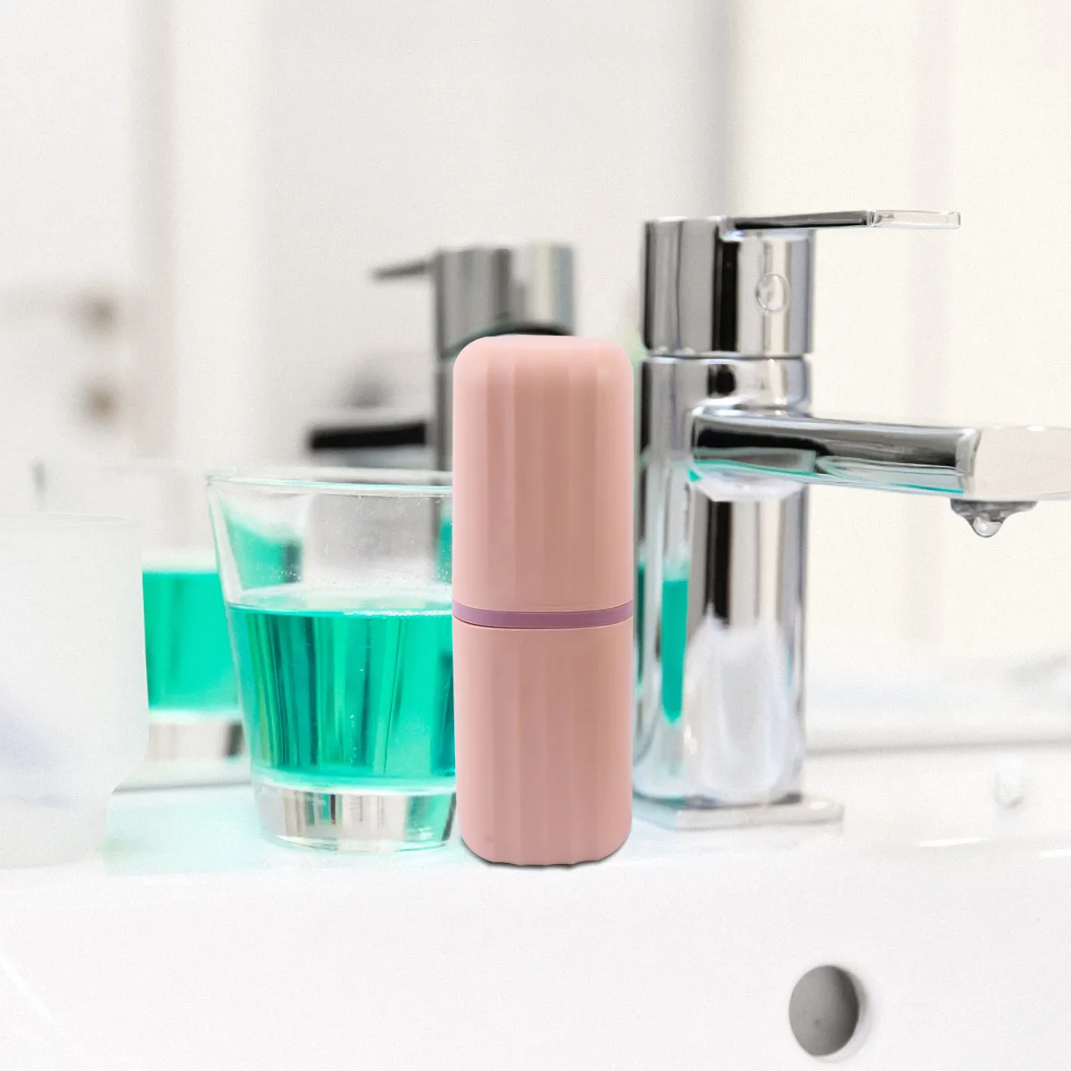 2Pcs Plastic Toothbrush Case Lightweight Travel Storage Box Bathroom Supplies Organizer for Toothbrush Tooth Brush Container