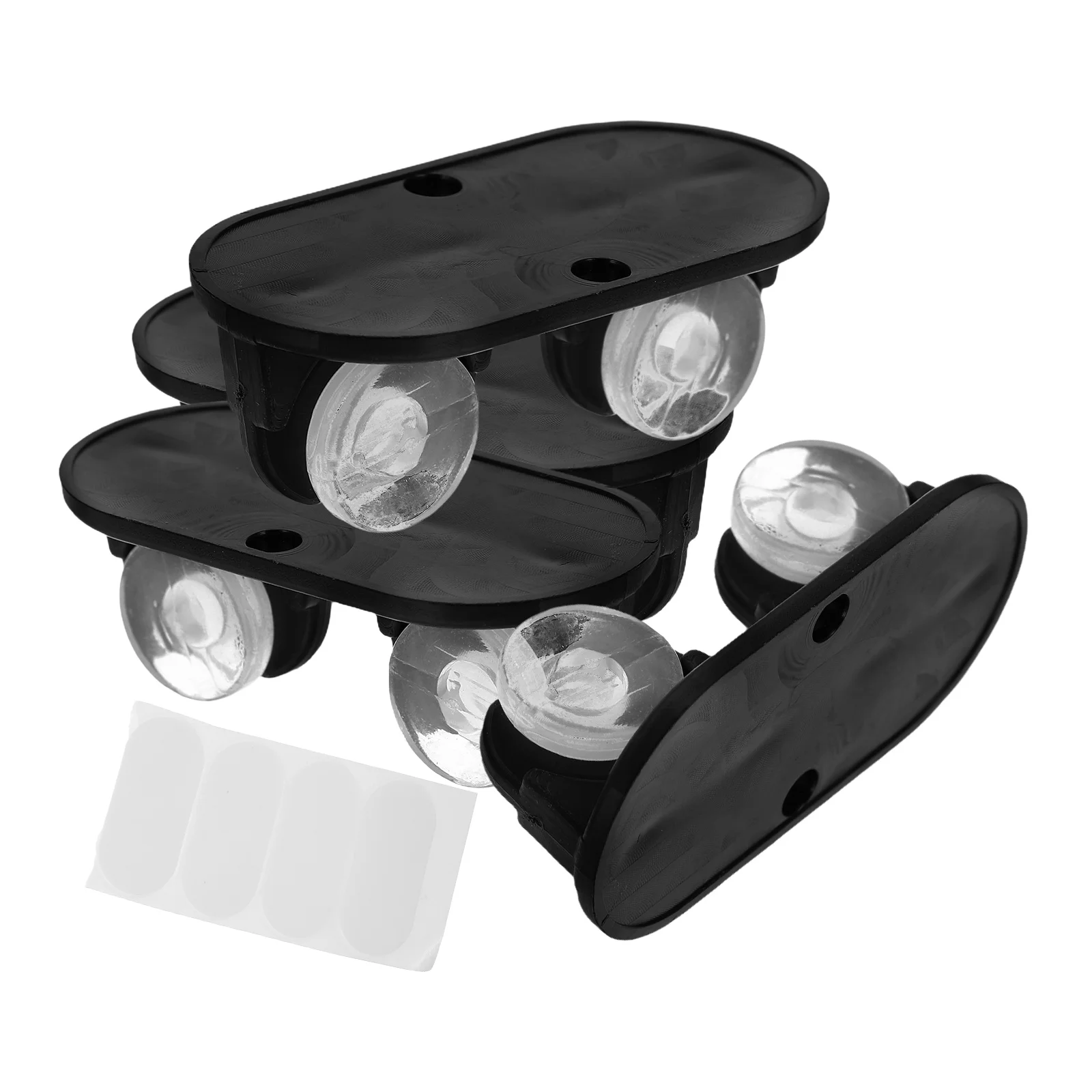 

4 Pcs Self Adhesive Caster Wheels Roller Attachable Mini Abs Stickable Pulleys Furniture Appliance Storage Box Underbed ganizer