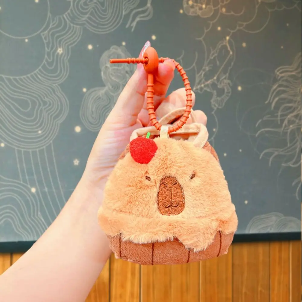 Capybara Capybara Plush Coin Purse Hamburg Stuffed Capybara Plush Keychain Cartoon Fashion Capybara Plush Wallet Backpack Decor