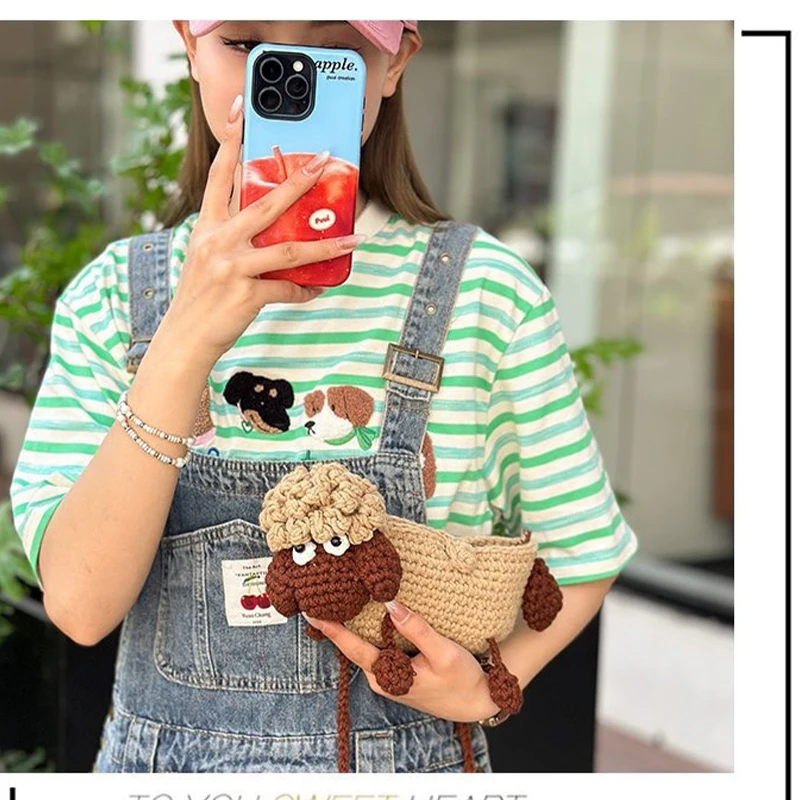 Niedliche Cartoon-Lammtasche – modisches Accessoire, stilvolle Umhängetasche im Ins-Stil