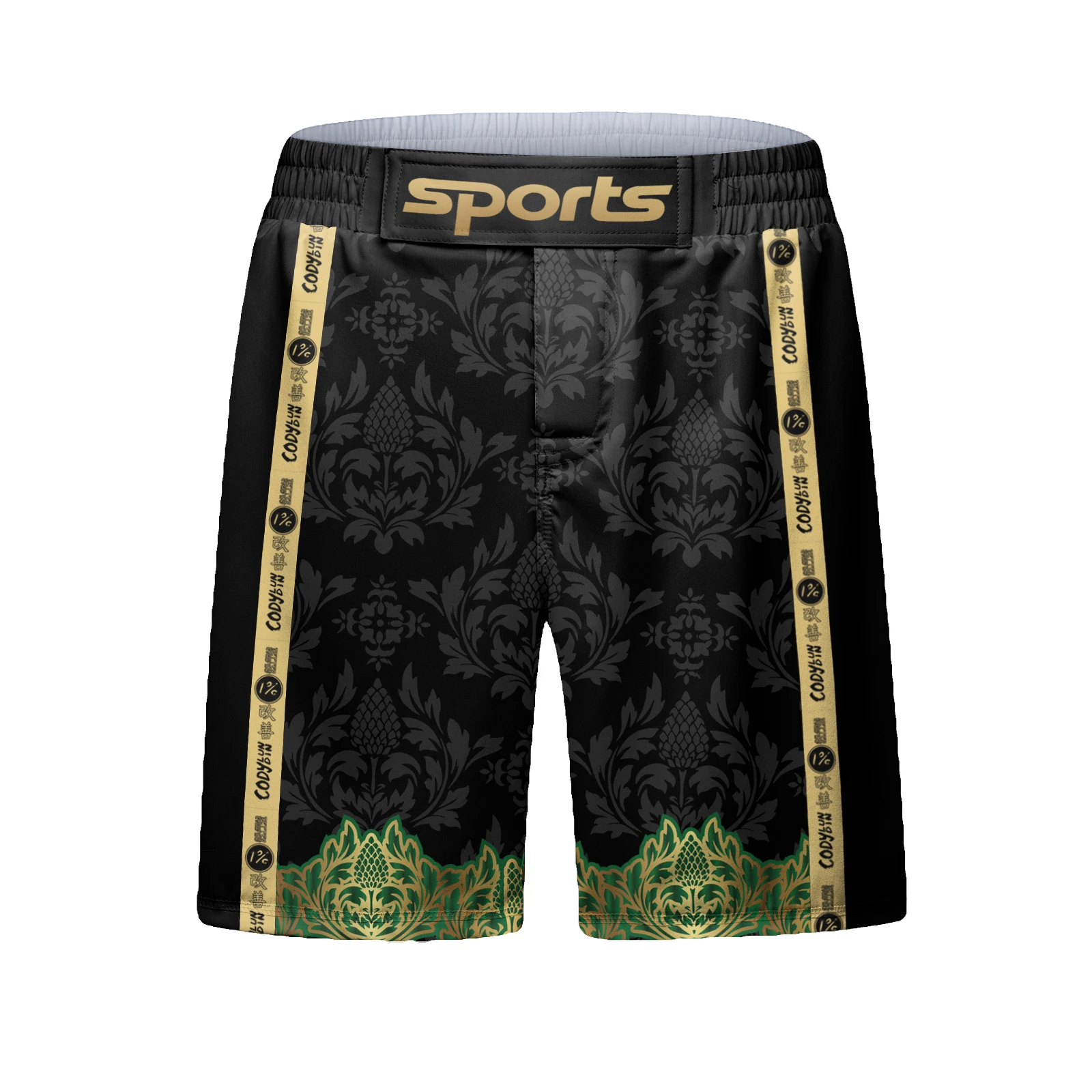 CODYLUNDIN Polyester Professional Print Men's Jiu Jitsu Shorts Training Shorts for Man Kickboxing Shorts Muay Thai Running Wear