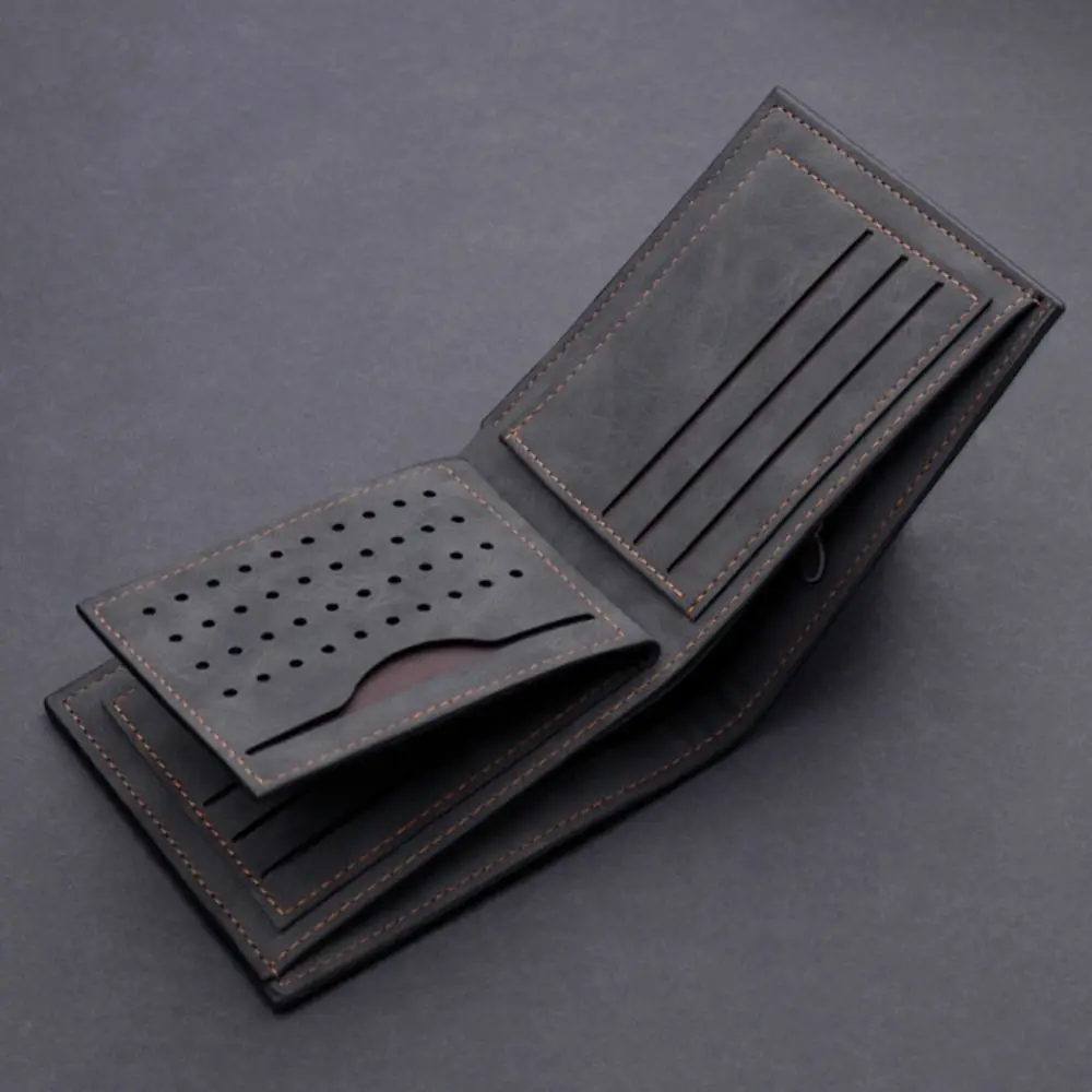 

Two-fold PU Leather Wallets for Men Women Small Money Purses Wallets New Design Top Men Thin Wallet with Coin Bag Wallet ﻿