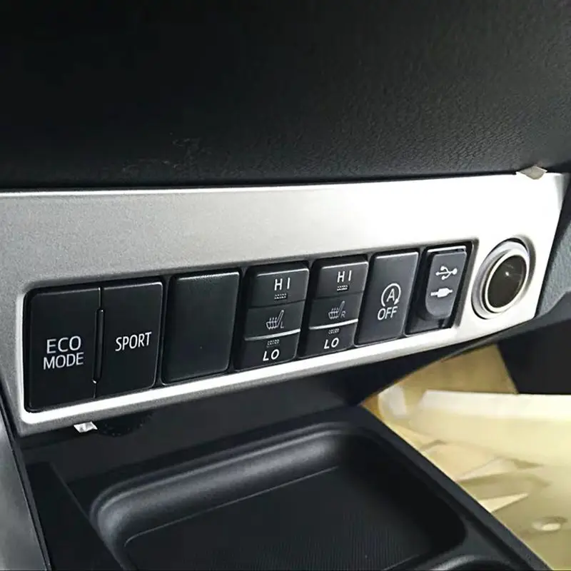 For Toyota RAV4 2016 2017 2018 Cigarette lighter cover decoration chromium styling interior mouldings Accessories ABS Chrome