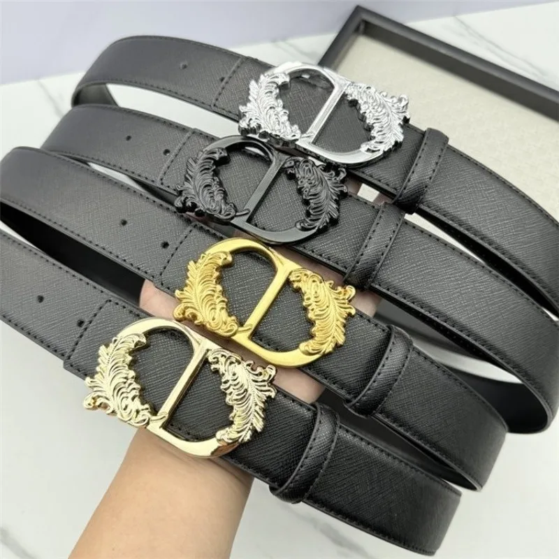 

Европейский и американский новый мужской ремень с гладкой пряжкой, деловой повседневный модный универсальный молодежный джинсовый ремень с надписью
