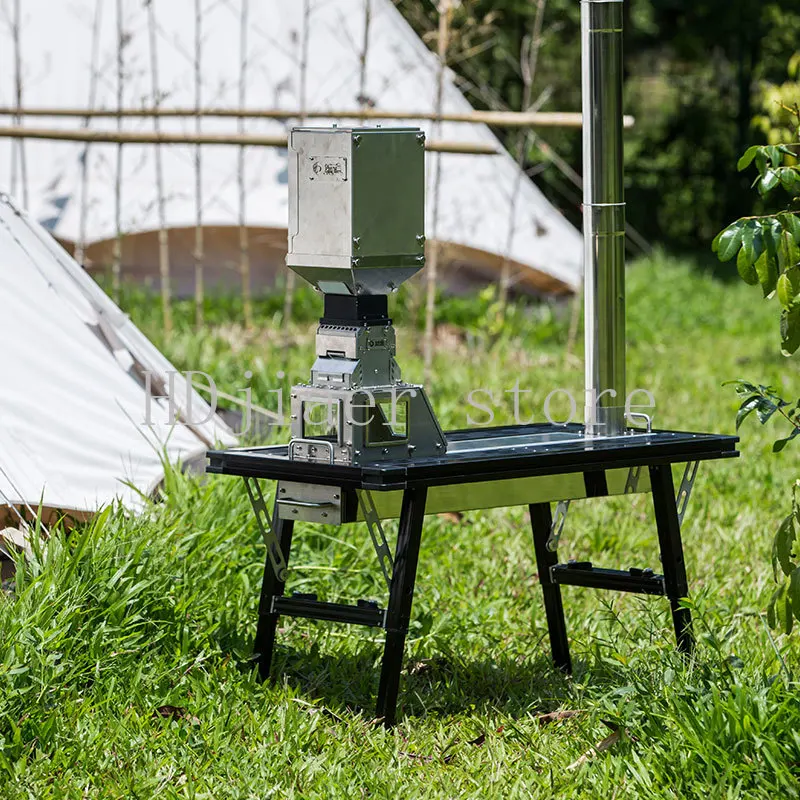 

Autumn and Winter Aircraft Carrier Stove with Folding Table Tent Stove Stainless Steel Firewood Stove Camping Heating